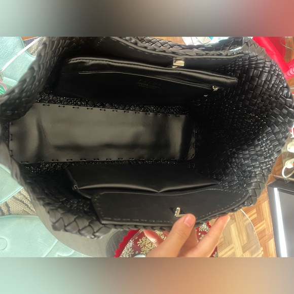 New Falor black genuine leather large tote handbag - Picture 4 of 9